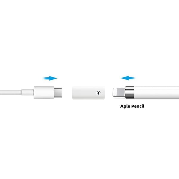 Stylus Touch Pen Strømadapter Laderomformer for Pencil 1. generasjon