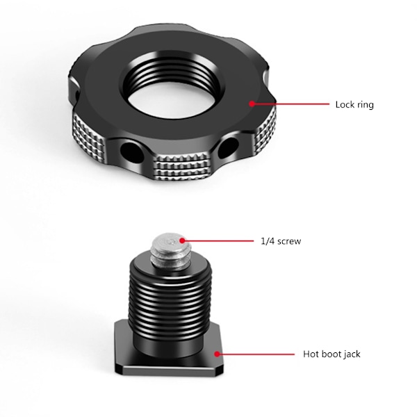 1/4 tum Skruv Kallsko Mount Adapter för DSLR Kamera Rig Kamera Blixt Shoe