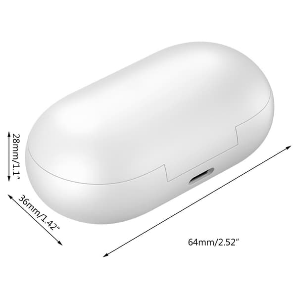 Erstatningsoplader til etui, vugge, dock, bæretaske til Galaxy Buds White
