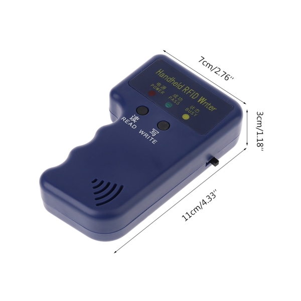 Handhållen 125KHz RFID-duplicerare, kopierare, programmerare, läsare + nycklar EM4305 T5