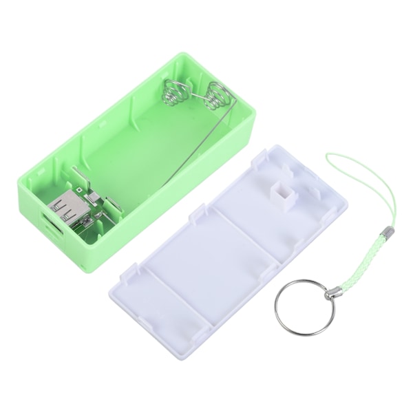 USB Powerbank Batteriladdare för Fodral 5600mAh 2X 18650 DIY Box För Telefonladdning Green