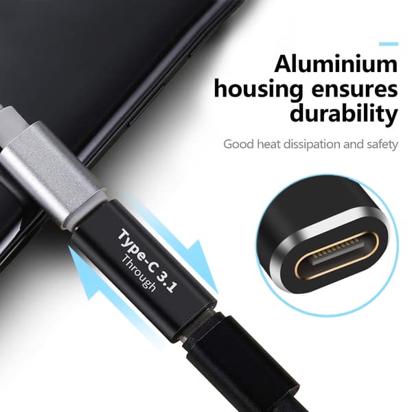 USB C Forlængere Adaptere Super Hurtig Opladning & Op til 10 Gbps Dataoverførsel null - A