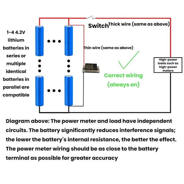 Batteriniveauindikator Modul 1-4S Visning af batteriprocentkapacitet 2