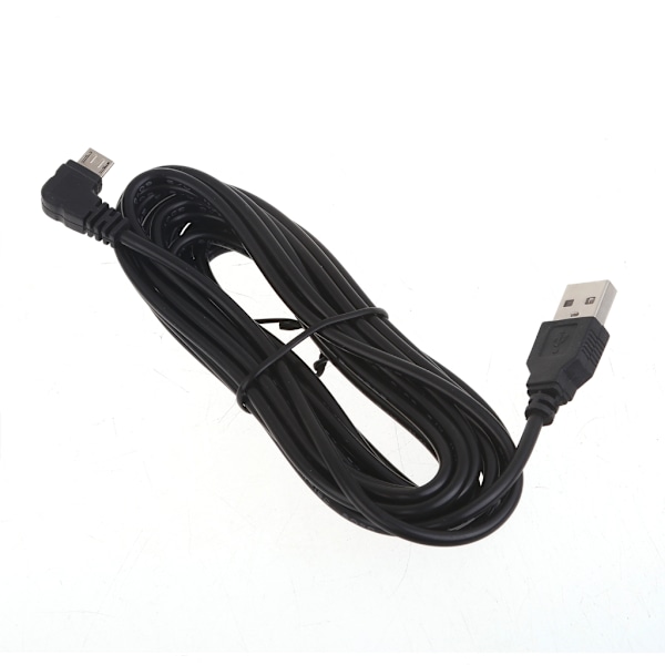 3,5 m sladd USB till rätvinklig Micro USB, 90 graders Micro USB-kabel 3,5 m snabbladdningskabel för telefoner och surfplattor Bend left
