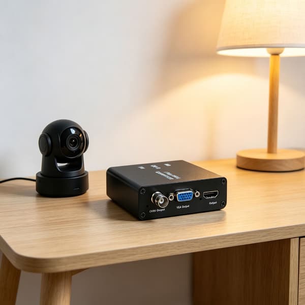 Sikkerhedsvideokonverter Traditionel til Digital Visuel Link VGA BNC-forbindelse