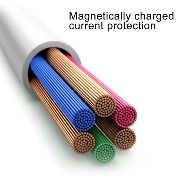 USB Laddningskabelhållare Laddningsdocka Fäste Vagga Universell för Smart Klocka Laddningskabel 4 Pin Magnetisk Laddning White