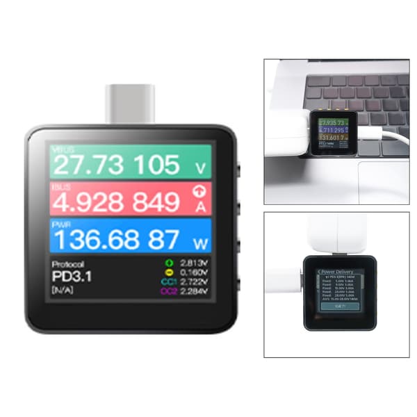 POWER Z Typ C KM003C Moderkortsreparation Digital Voltmeter Volt Meter Detektor