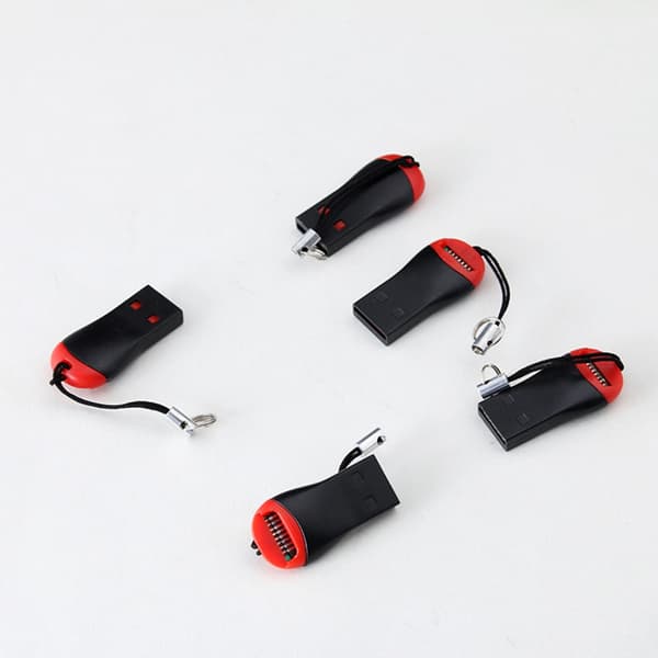 USB 2.0 Micro SD SDHC TF Flash Minnekortleser Skriver Hengbar Fløyte-