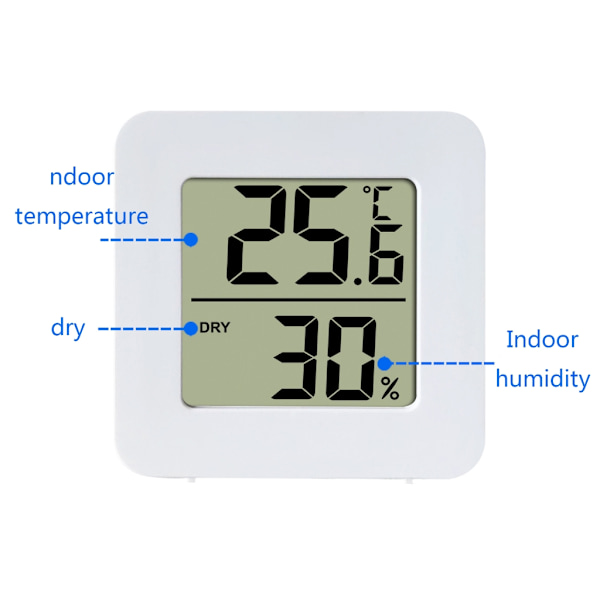 Inomhus LCD Digital Hygrometer Mätare Sensor Luftfuktighetsmätare Termometer Temperatur