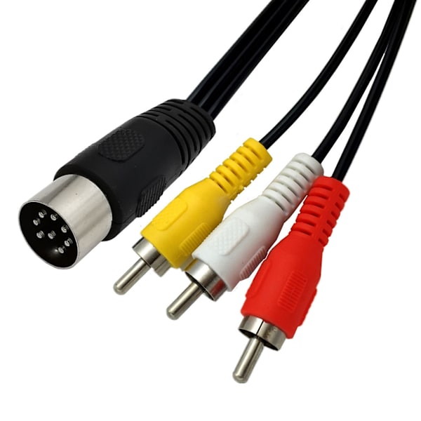 Letanvendelig DIN 8Pin til 3RCA kabel for problemfri enhedsintegrationstilbehør 0.5M