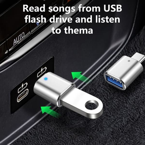 2 stk. USB C til USB-adapter for problemfri forbindelse med forskellige enheder Silver