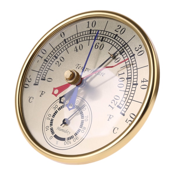 Väggfäste Hängande 5" Min Max Termometer Hygrometer Analog Temperatur Fuktighet