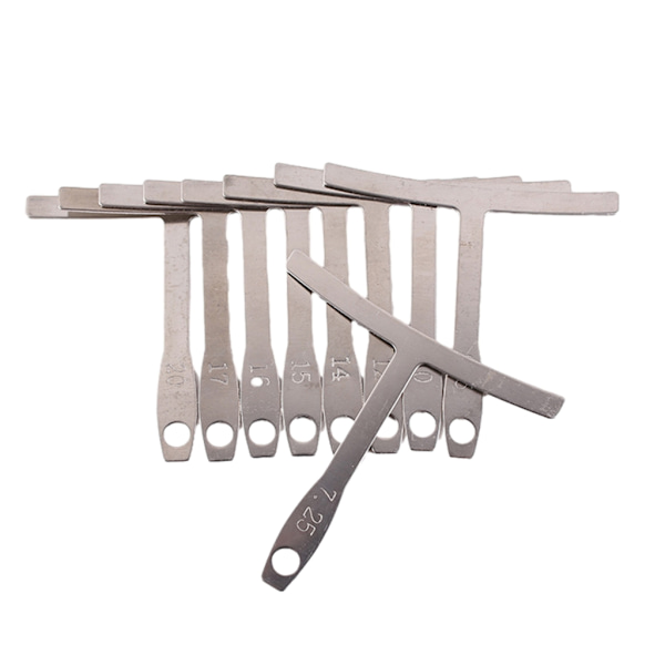 9 st Understräng Radius Mätare Universal Gitarr Mätverktyg Instrumentmakare Verktyg för Gitarr Bas Stall Greppbräda Sadel