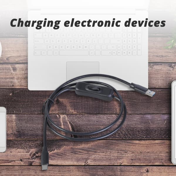USB3.0 till USB C Förlängningskabel med Strömbrytare 5Gbps Dataöverföring 1m
