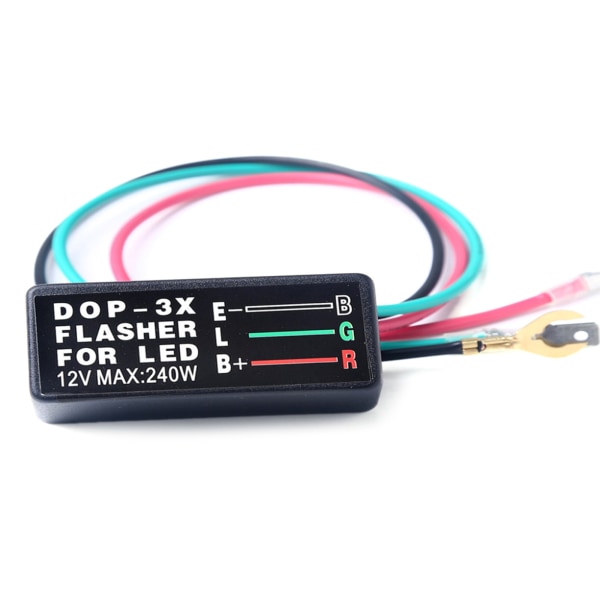 Elektronisk blinker-justerbart hastighetsrelä Motorcykel LED-indikatorlampa Bil blinkerslampa Hyperblinkande DOP-3X