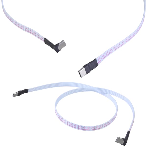 Typ C till Typ C Hane Adapterkabel Slim 1.2mm Silikontråd för Effektiv 2A 1m