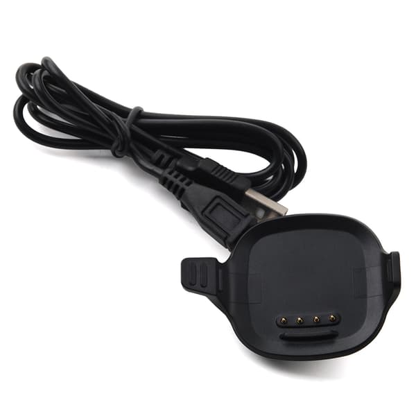 Kellolaturin pidike Forerunner 10/15 -latausvirtasovittimelle Black S