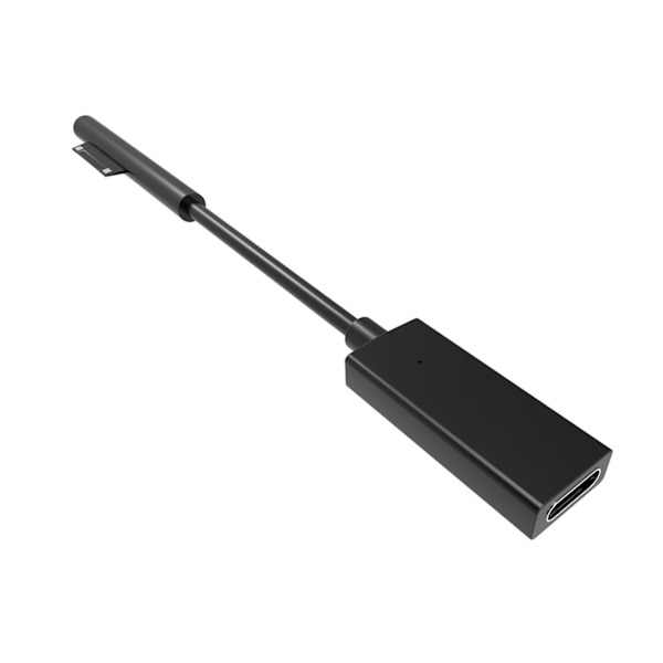 USB-C PD 15V Laddningskabel för Micro soft Surface Pro Serien 7 6 5 Black plastic female