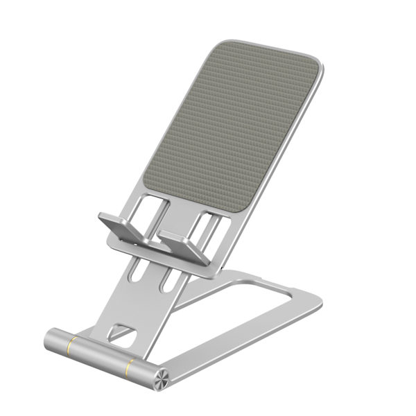 Aluminiumlegering Telefonhållare Stativ Frigör Händerna När Du Lagar Mat Arbetar Spelar Spel Present till Familj Vänner Barn Hopvikbar Black