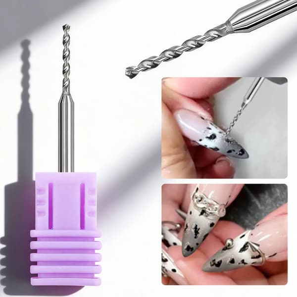 Præcis Manicure Poleringshoved Neglekunst Piercing Borebit til Jævn Finish