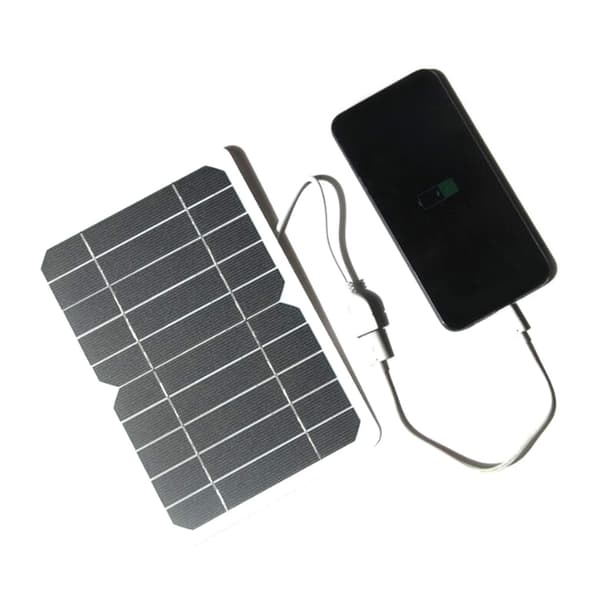 Utendørs 5V bærbar solcelleladerpanel lett solcellepanel med 50 cm kabel