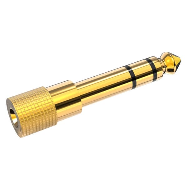 6,5 mm til 3,5 mm hodetelefonadapter / 3,5 mm til 6,5 mm lydkonverteradapter null - 6.5  to 3.5 