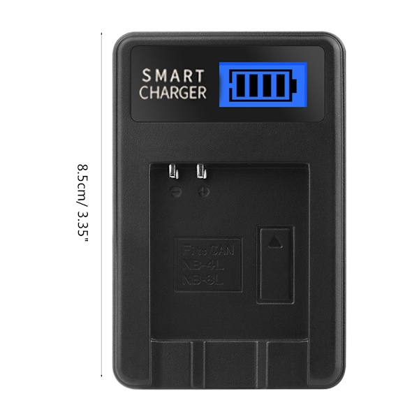 Praktisk NB4L LCD-skärm USB-laddare för 50 55 60 65 80 Kamerabatterier