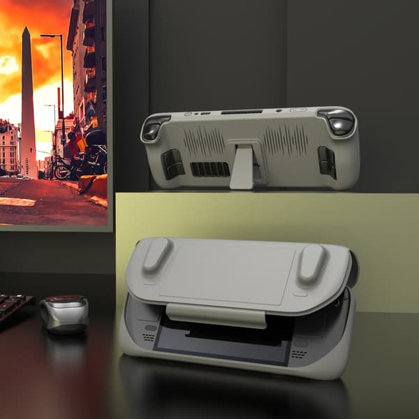 Spillkonsolldeksel TPU-etui med sammenleggbar støtte Gamepad-rammebuffer Black