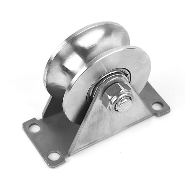 Groove Wheel U-typ Vajerrepsskena Inverterad Spår Lyftkran Verktyg Rostfri Glatt Rostfritt Stål Glidande Grindverktyg