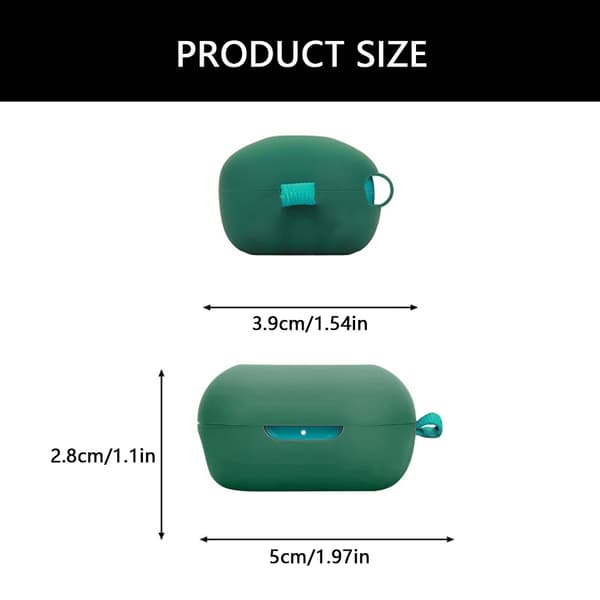 Støtsikkert deksel, vaskbart etui, skadeforebygging for JLab JBuds Mini Dark green