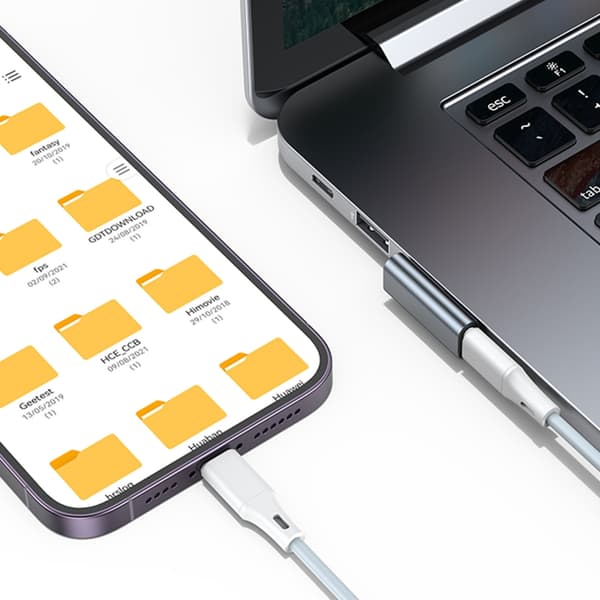 USB3.0 Hane till Typ-C Hona Konverter Laddningsadapter Stödjer Dataöverföring Silver up