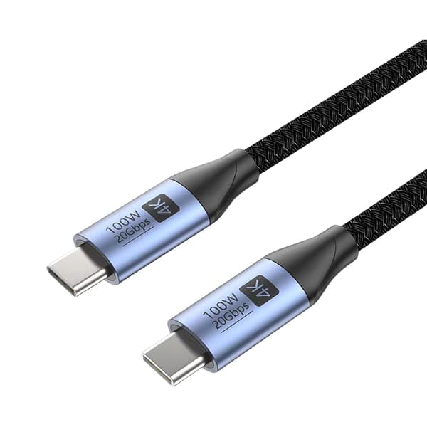 USB C til USB C 3.2 Gen 2 Fullfunksjonskabel Hurtiglading Datakabel for Telefoner 2m