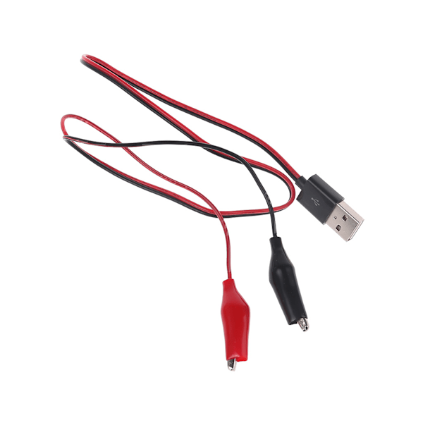 55 cm Kabels krokodilklämmor Testklämmor till USB hane-kontakt Strömförsörjningsadapter