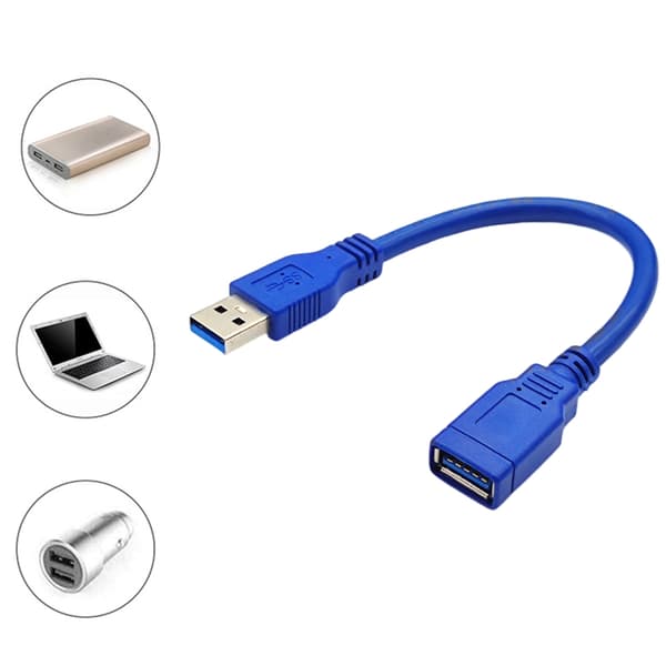 30/50 cm USB 3.0 forlængerkabel hurtig hastighed 5 Gbps datasynkronisering han til hun-stik til computerudstyr 0.5m