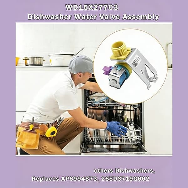 WD15X27703 Vattenventilmontering Diskmaskin Vatteninloppsreglerventiler Hållbar