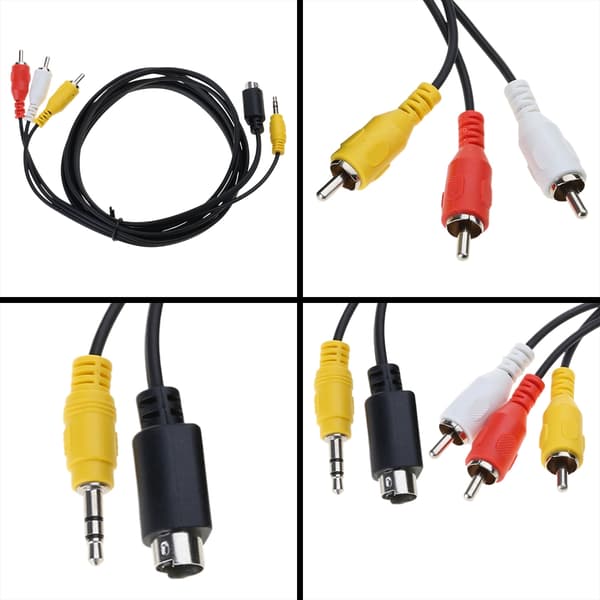 4-Pin S-Video til 3RCA Hanstik Videoadapter Tilslutningskabel Videoadapter