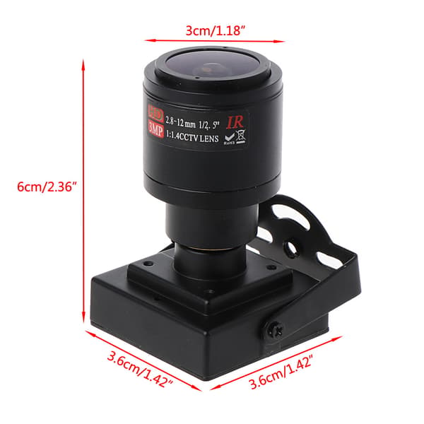 Mini CCTV-säkerhetskamera för HD 700TVL CMOS 2,8-12mm zoomobjektiv o Video DIY Ny
