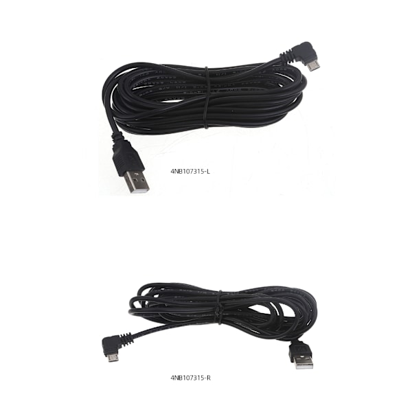 3,5 m sladd USB till rätvinklig Micro USB, 90 graders Micro USB-kabel 3,5 m snabbladdningskabel för telefoner och surfplattor Bend left