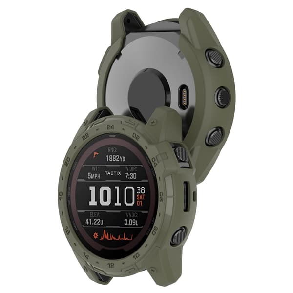 Full Edge Watch Bumper Shell Protector Case for Enduro2/Tactix7 Frame Housing Black