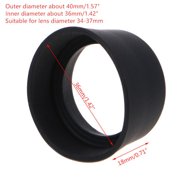 Mikroskopögonmusslor 2 st Gummiögonmusslor Tillbehörsskydd Ögonskydd Skyddsgummiögonmusslor 35-37 mm Dia