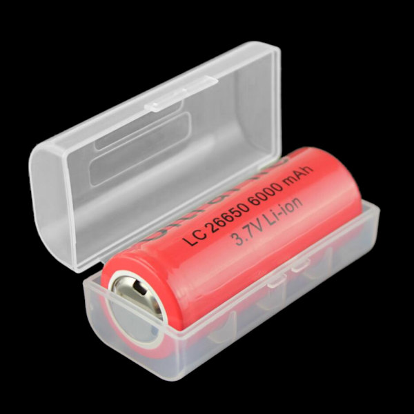 Transparent Plastlåda för Batteriförvaring för 1X 26650 B