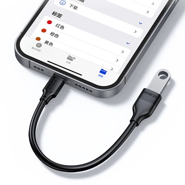 USB C hann til USB3.0 hunn adapterkabel 5V3A 5Gbps for smarttelefoner og bærbare datamaskiner 1m Fold in half 34mm