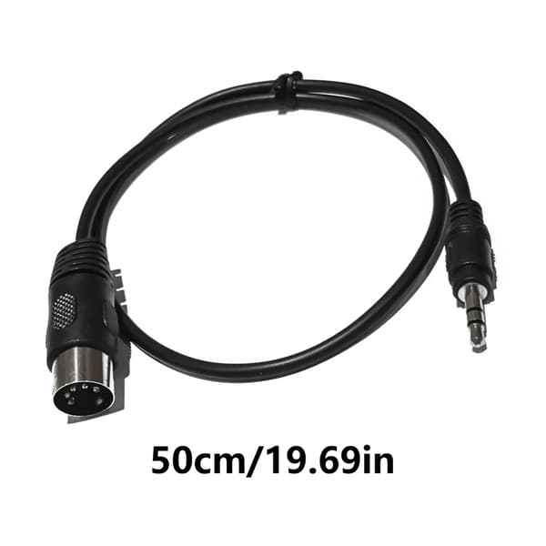 5-pin DIN han til 3,5 mm TRS han adapterkabel til stereoudstyr