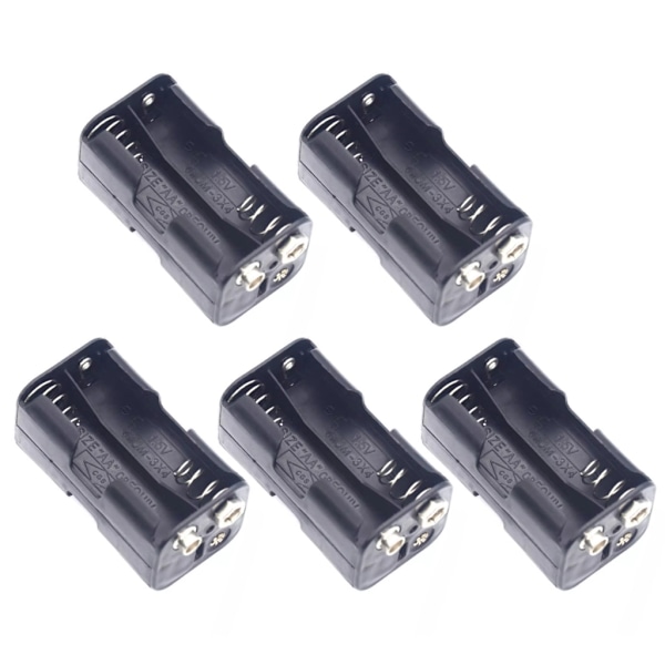 5-pack 4xAA Batterihållare Praktisk Design Batteri Snabbkoppling