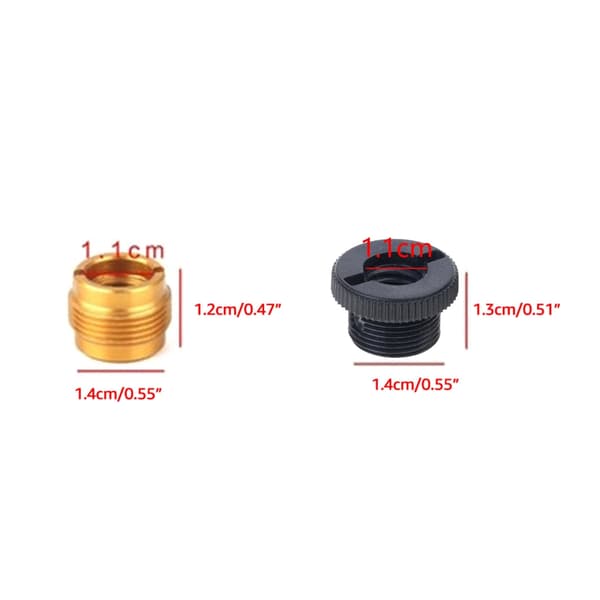 3/8 naaras- 5/8 urosruuvisovittimet mikrofonitelineeseen Plastic