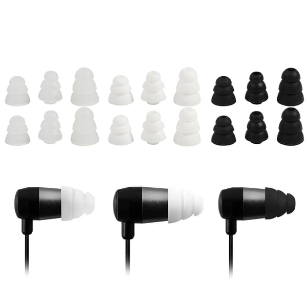 Ørepropper Hodetelefonpropper Silikon In-Ear Øretelefondeksler Erstatning 3 Par White