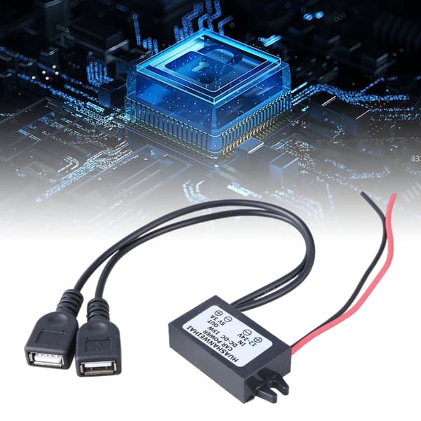 DC12V-24V til 5V3A Bil Strømadapter Spændingsomformere Step-down Modul