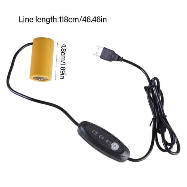 Dummy Batteriadapterledning USB-strømkabel Udskift 1-3 stk. 1,5V LR14 C-batterier