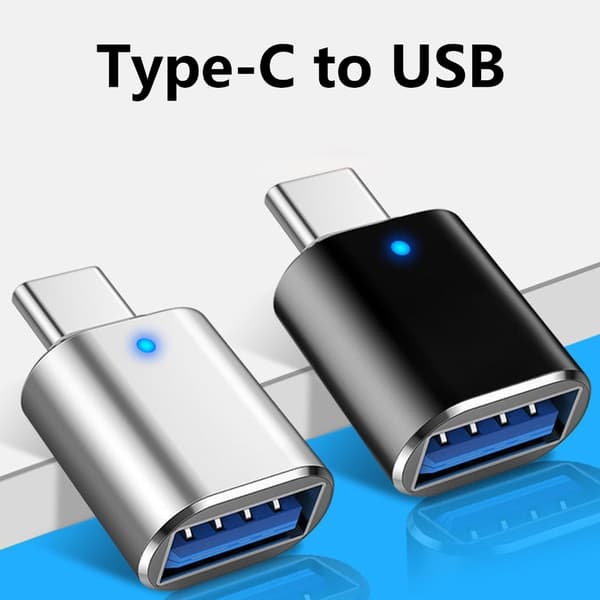 2 stk. USB C til USB-adapter for problemfri forbindelse med forskellige enheder Silver