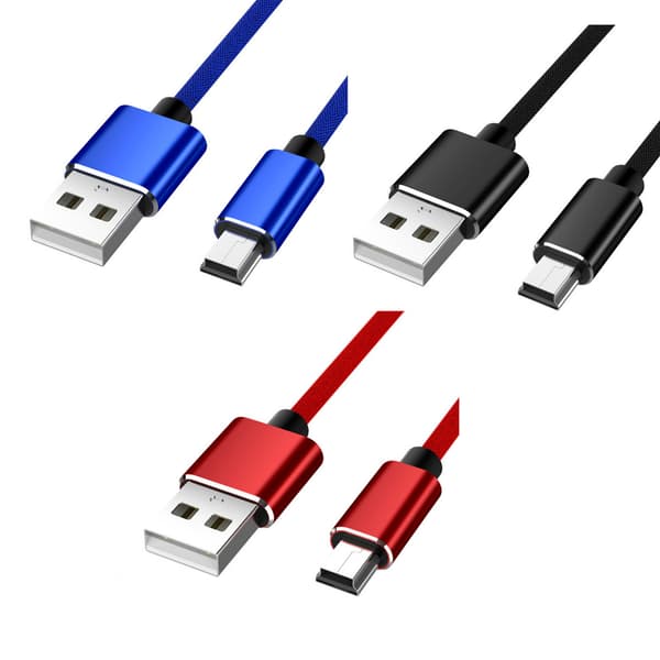 Mini USB-kabel Mini USB till USB snabb dataladdningskabel för MP3 MP4-spelare Bil DVR GPS Digitalkamera 1M Mini USB Black